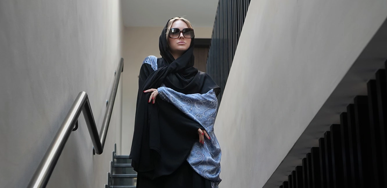 an abaya made from viscose fabric